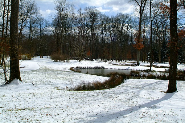 Der Fulwellpark im Schnee